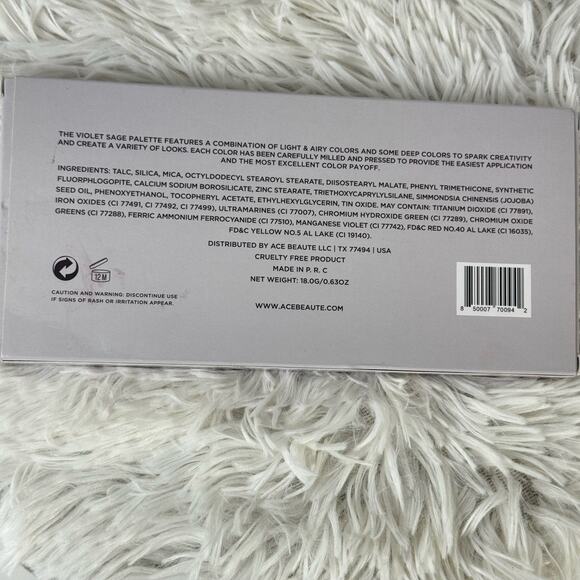 New Ace Beauté Violet Sage Eyeshadow Palette Limited Edition Makeup - Picture 2 of 3